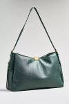 By Anthropologie Foldover Slouchy Buckle Shoulder Bag In Green