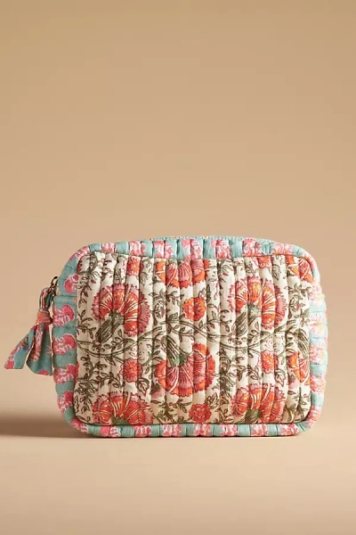 By Anthropologie Folklore Cosmetic Bag In Multi
