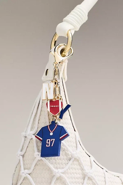 By Anthropologie Football Team Bag Charm In Blue