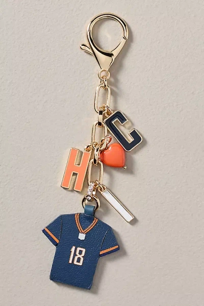 By Anthropologie Football Team Bag Charm In Blue