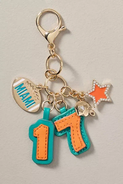 By Anthropologie Football Team Bag Charm In Blue