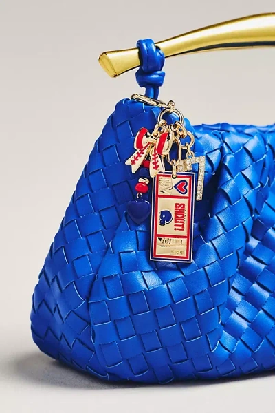 By Anthropologie Football Team Bag Charm In Blue