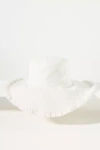 By Anthropologie Frayed Edge Bucket Hat In White