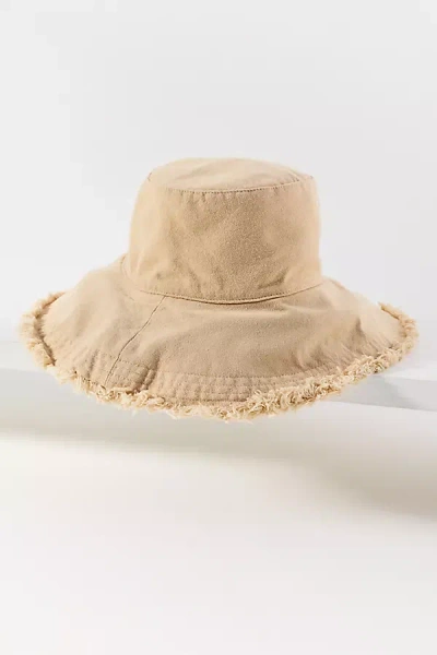By Anthropologie Frayed Sun Hat In Neutral