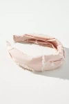 By Anthropologie Frilled Floral Headband In Pink