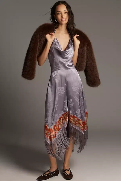 By Anthropologie Fringe Cowl-neck Jumpsuit In Multi