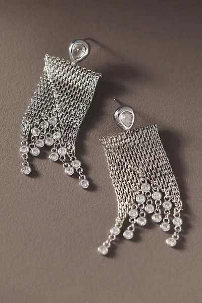 By Anthropologie Fringe Drop Earrings In Green