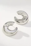 By Anthropologie Front-facing C Post Earrings In Silver