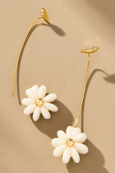By Anthropologie Fruit Drop Earrings In White