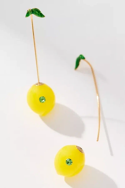 By Anthropologie Fruit & Icon Drop Earrings In Yellow