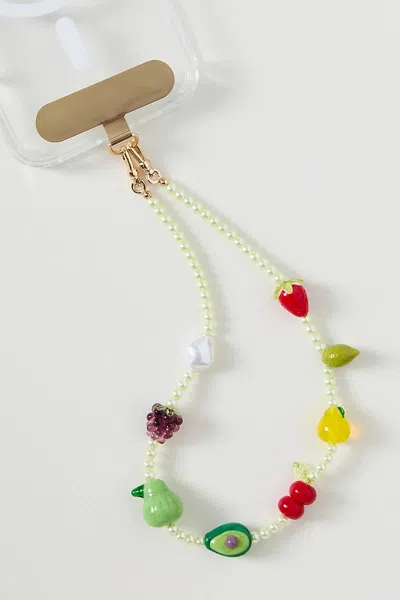 By Anthropologie Fruit Beaded Phone Chain In Multi