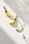 By Anthropologie Fruit Charm Huggie Hoop Earrings, Set Of 2