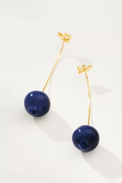 By Anthropologie Fruit Drop Earrings In Blue