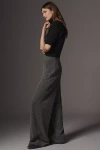 By Anthropologie Full-length High-rise Knit Pants In Gray
