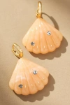By Anthropologie Fun Icon Charm Huggie Hoop Earrings In Orange