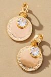 By Anthropologie Fun Icon Charm Huggie Hoop Earrings In White