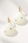By Anthropologie Fun Icon Charm Huggie Hoop Earrings In White