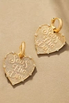 By Anthropologie Fun Icon Charm Huggie Hoop Earrings In Yellow