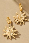 By Anthropologie Fun Icon Charm Huggie Hoop Earrings In Yellow