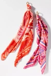 By Anthropologie Fun Icon Motif Hair Scarves, Set Of 2