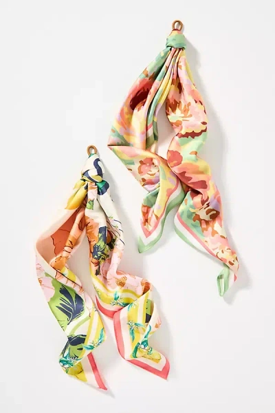 By Anthropologie Gardenia Floral Hair Scarf