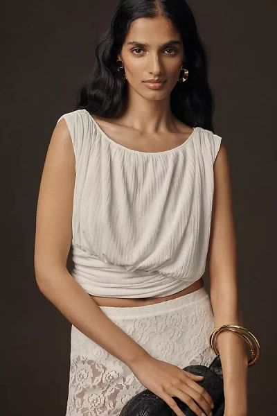 By Anthropologie Gathered Waisted Muscle Tank Top