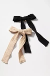 By Anthropologie Gauzy Hair Bow Clips, Set Of 2 In Black