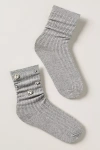 By Anthropologie Gem Stone Embellished Socks In Gray