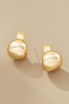 By Anthropologie Gem-topped Curved Drop Earrings In Gold