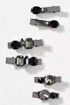 By Anthropologie Gemstone Barrettes, Set Of 6 In Black