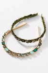 By Anthropologie Gemstone Headbands, Set Of 2 In Green