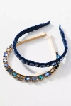 By Anthropologie Gemstone Headbands, Set Of 2 In Multi