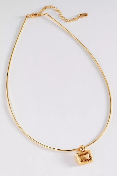 By Anthropologie Gemstone Pendant Collar Necklace In Gold