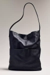 By Anthropologie Genuine Leather Tote Bag In Black