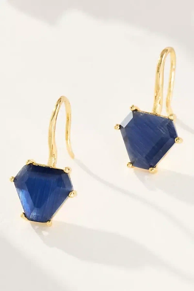 By Anthropologie Geo Stone Earrings In Blue