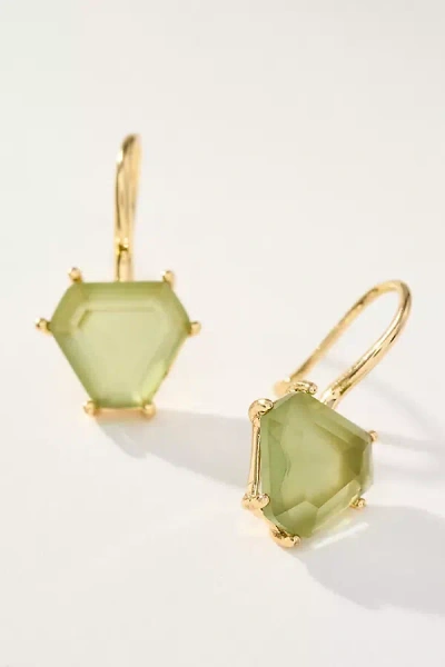 By Anthropologie Geo Stone Earrings In Green