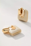 By Anthropologie Geo Stone Huggie Hoop Earrings