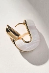 By Anthropologie Geo Stone Huggie Hoop Earrings