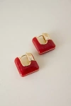 By Anthropologie Geo Stone Huggie Hoop Earrings