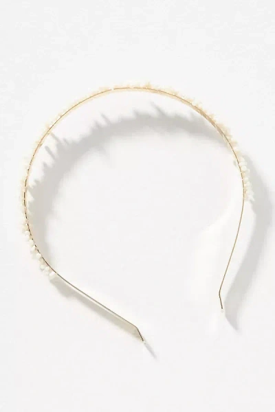 By Anthropologie Getaway Pearl Headbands, Set Of 2 In Gold