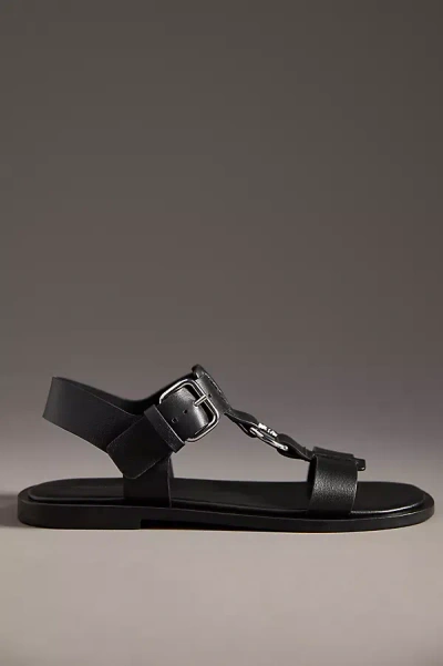 By Anthropologie Gladiator Ring Sandals In Black