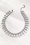 By Anthropologie Glam Crystal Collar Necklace In Silver