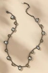 By Anthropologie Glam Crystal Necklace In Silver