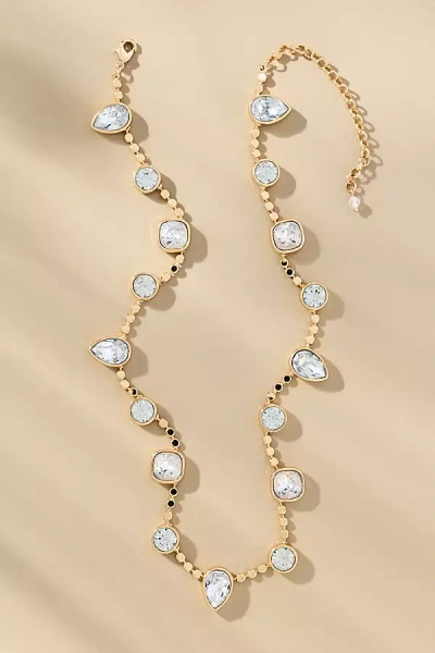 By Anthropologie Glam Crystal Necklace In Transparent