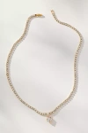 By Anthropologie Glam Crystal Pendant Necklace In Gold