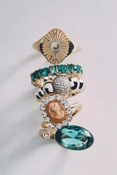 By Anthropologie Glam Puff Cocktail Ring In Gold
