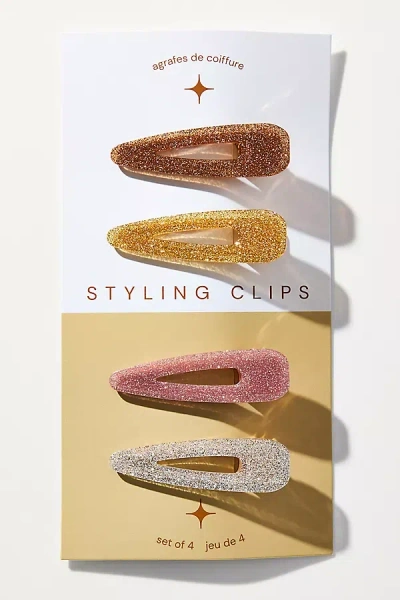 By Anthropologie Glitter Hair Clips, Set Of 4