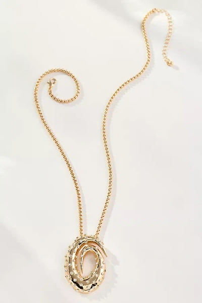 By Anthropologie Glitz Swirl Pendant Necklace In Gold