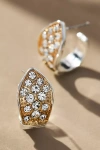 By Anthropologie Glitzy Vintage Huggie Hoop Earrings In Silver
