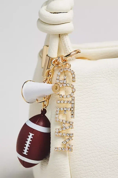 By Anthropologie Go Team Football Bag Charm In Gold